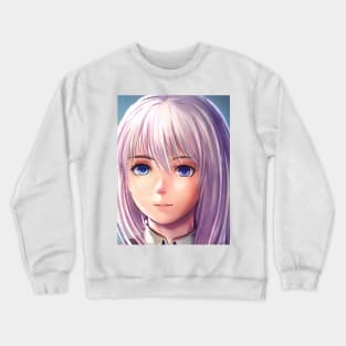 Purple Hair Anime Girl Crewneck Sweatshirt